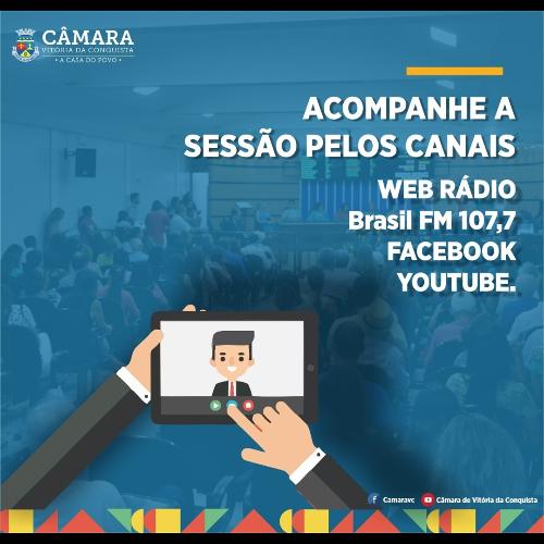 Imagem Transmitindo a Sessão ao Vivo agora